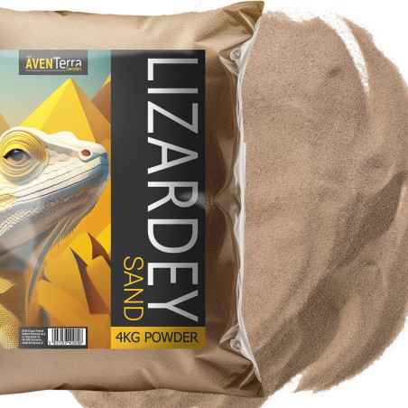 Aventerra Sweden LIZARDEY Sand 4kg - piasek dla gadów | Bezpyłowe, naturalne podłoże do terrarium