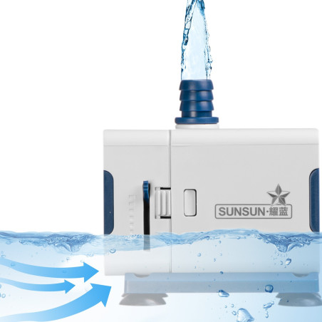 SunSun YQP 500 - 2w1 pompa wody z regulacją mocy i niskiego zanurzenia 500l/h | Cicha i oszczędna, idealna do akwarium