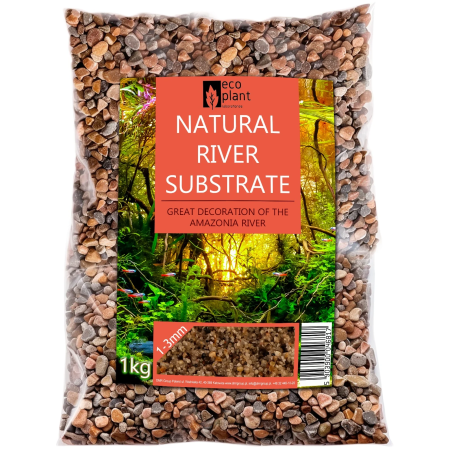 Eco Plant Natural River 1kg żwir rzeczny 1-3mm - Idealny do akwarium słodkowodnego