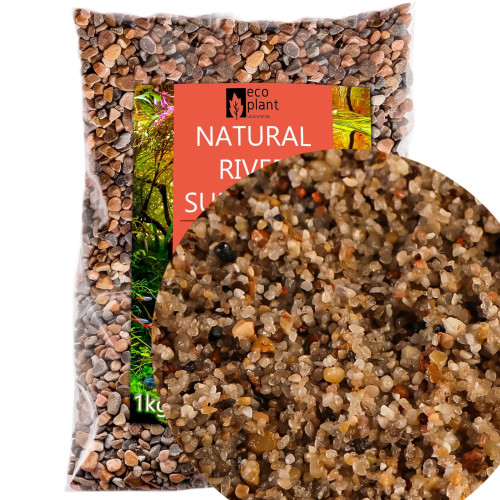 Eco Plant Natural River 1kg żwir rzeczny 1-3mm - Idealny do akwarium słodkowodnego