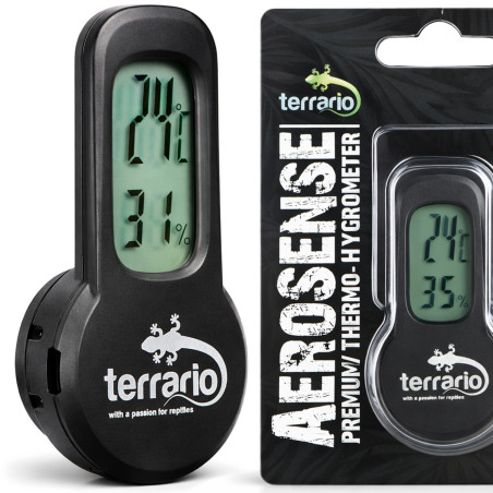 Terrario AeroSense Thermo-Hygrometer - termometr i wilgotnościomierz LCD | Idealny do terrarium