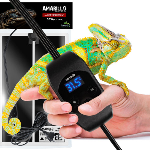 Terrario Amarillo 35W - mata grzewcza z termostatem LCD | Szybkie i bezpieczne ogrzewanie terrarium