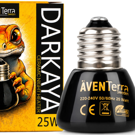 Ceramiczny emiter ciepła Aventerra DARKAYA 25W – bez światła, do terrarium