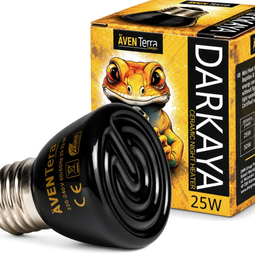 Ceramiczny emiter ciepła Aventerra DARKAYA 25W – bez światła, do terrarium