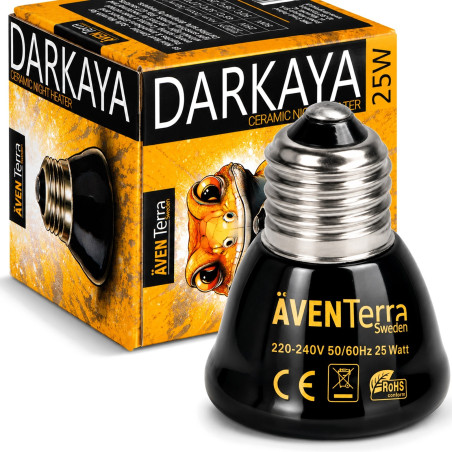 Ceramiczny emiter ciepła Aventerra DARKAYA 25W – bez światła, do terrarium