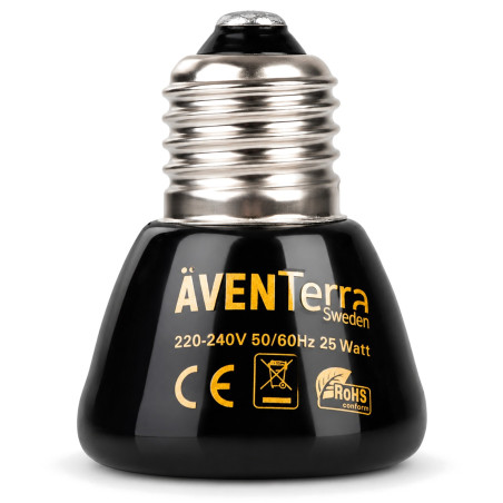Ceramiczny emiter ciepła Aventerra DARKAYA 25W – bez światła, do terrarium