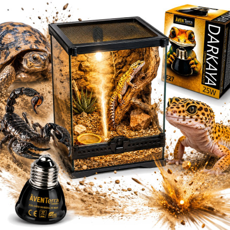 Ceramiczny emiter ciepła Aventerra DARKAYA 25W – bez światła, do terrarium