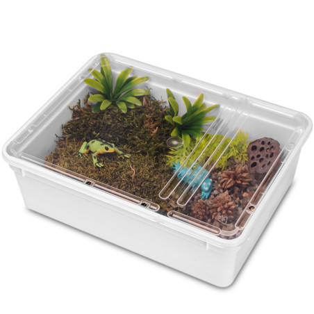 Terrario Reptiland White 25x19x7,5cm - białe terrarium faunarium | Idealne dla małych gadów