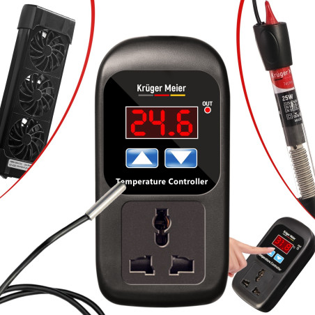 Kruger Meier Carbonne - termostat elektroniczny - Idealny do terrarium