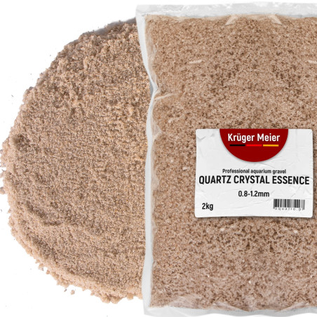 Kruger Meier Quartz Crystal Essence 0,8–1,2 mm – Piasek akwarystyczny 2 kg | Idealny do akwarium słodkowodnego