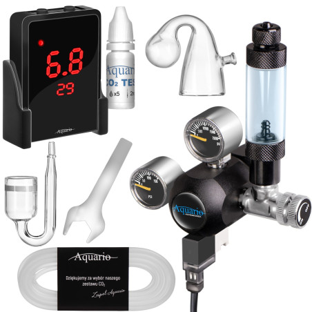 Zestaw CO2 Aquario Exclusive 2.0 z elektrozaworem i komputerem pH