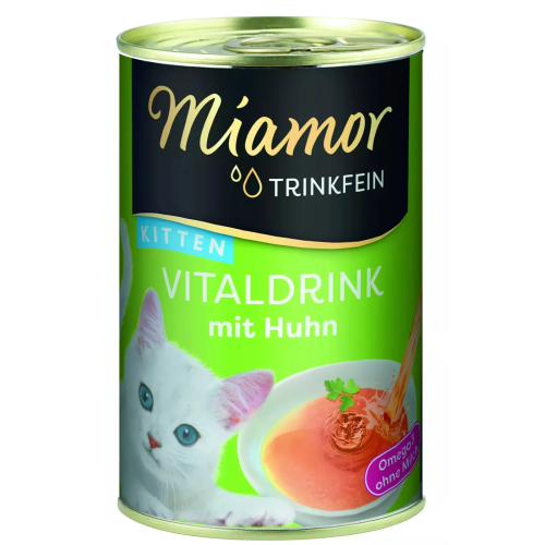 Miamor Vitaldrink Kitten - zupka dla kociąt o smaku kurczaka 135ml | Wspiera zdrowy rozwój