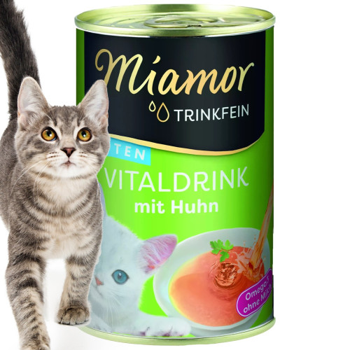 Miamor Vitaldrink Kitten - zupka dla kociąt o smaku kurczaka 135ml | Wspiera zdrowy rozwój