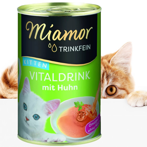 Miamor Vitaldrink Kitten - zupka dla kociąt o smaku kurczaka 135ml | Wspiera zdrowy rozwój