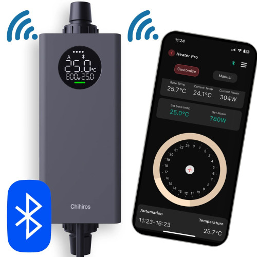 Chihiros Heater Pro 10W - 1000W - zewnętrzna grzałka sterowana aplikacją 12/16 - Idealna do akwarium