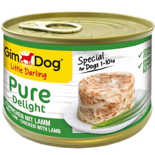 Karma dla małych psów Gimdog Pure Delight 150 g kurczak i jagnięcina w galarecie