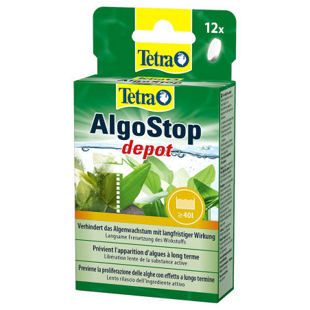 Tetra AlgoStop Depot - 12 tabletek | Szybkie zwalczanie glonów, czysta woda