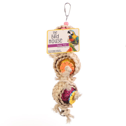 HappyPet Tansy Trio - zabawka dla papugi kanarka - stymuluje zabawę i rozwój