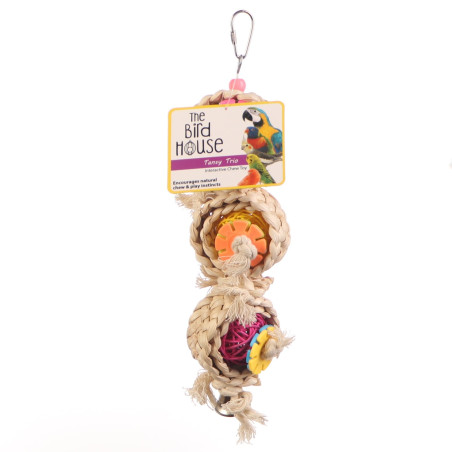 HappyPet Tansy Trio - zabawka dla papugi kanarka - stymuluje zabawę i rozwój