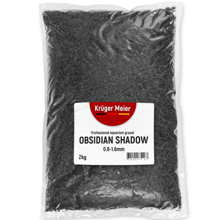 Kruger Meier Obsidian Shadow 0.8–1.6 mm – Piasek akwarystyczny 2 kg - Idealny do akwarium