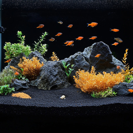 Kruger Meier Obsidian Shadow 0.8–1.6 mm – Piasek akwarystyczny 2 kg - Idealny do akwarium