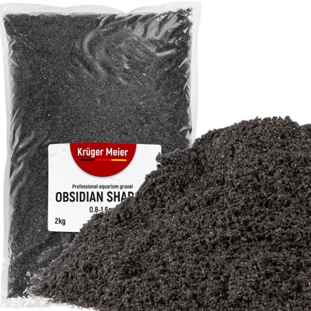 Kruger Meier Obsidian Shadow 0.8–1.6 mm – Piasek akwarystyczny 2 kg - Idealny do akwarium