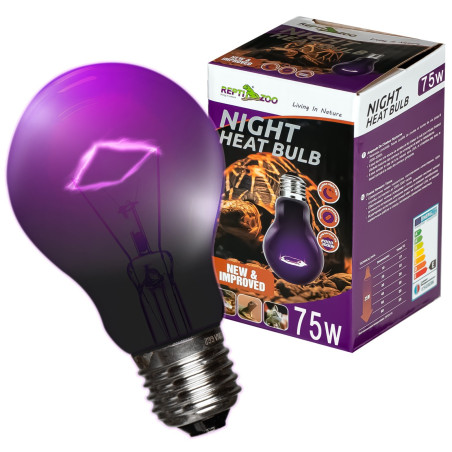 Repti-Zoo Night Heat Bulb 75W - Optymalne nocne ciepło dla gadów