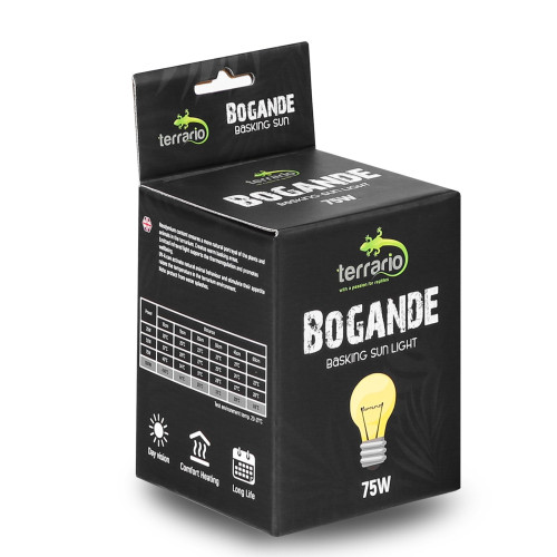 Terrario Bogande Basking Sun Light - żarówka grzewcza 75W | Optymalne ogrzewanie dla gadów