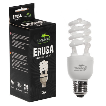 Terrario Erusa Tropical UVB 5.0 żarówka spiralna 13W - Idealna do tropikalnych terrariów