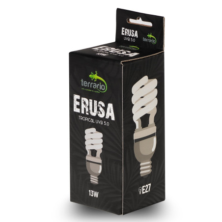 Terrario Erusa Tropical UVB 5.0 żarówka spiralna 13W - Idealna do tropikalnych terrariów