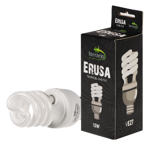 Terrario Erusa Tropical UVB 5.0 żarówka spiralna 13W - Idealna do tropikalnych terrariów