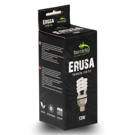 Terrario Erusa Tropical UVB 5.0 żarówka spiralna 13W - Idealna do tropikalnych terrariów