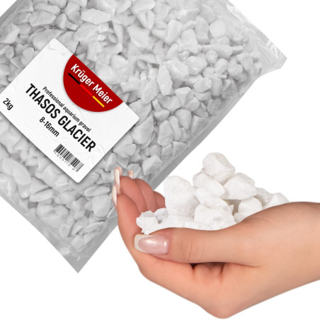 Żwirek akwarystyczny Kruger Meier Thasos Glacier 8–16 mm, 2 kg