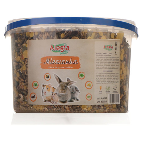 Alegia mieszanka pokarmowa dla gryzoni i królików 3000ml - Kompletne żywienie