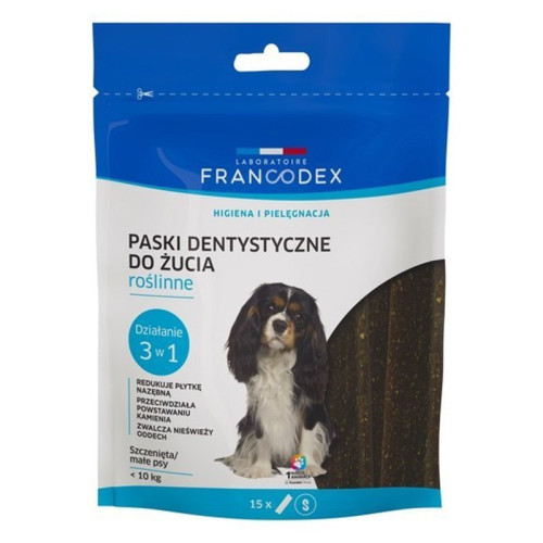 Francodex Paski do gryzienia S na brzydki zapach z pyska 15 szt - Świeży oddech dla psa