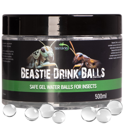Terrario Beastie Drink Balls 500ml - Szybkie, bezpieczne i długotrwałe nawodnienie owadów