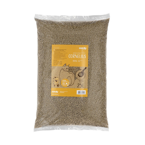 Comfy Cornelius Natural 25l - Żwirek kukurydziany dla kota, skuteczne pochłanianie zapachów