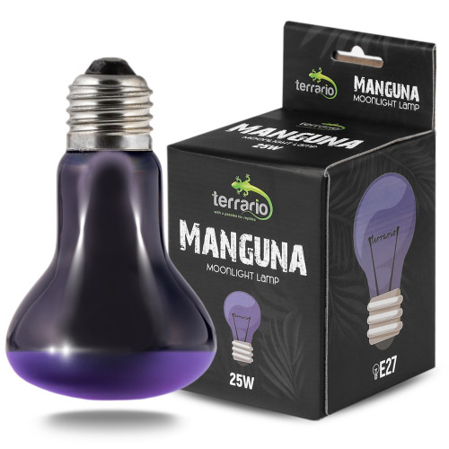 Terrario Manguna Moonlight Lamp - żarówka nocna 25W | Idealna do terrarium, bezpieczne nocne światło