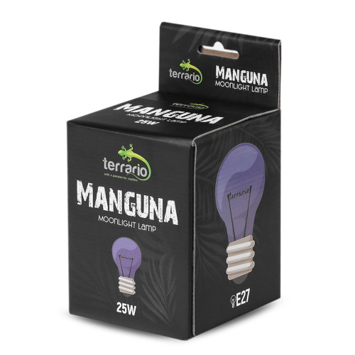 Terrario Manguna Moonlight Lamp - żarówka nocna 25W | Idealna do terrarium, bezpieczne nocne światło