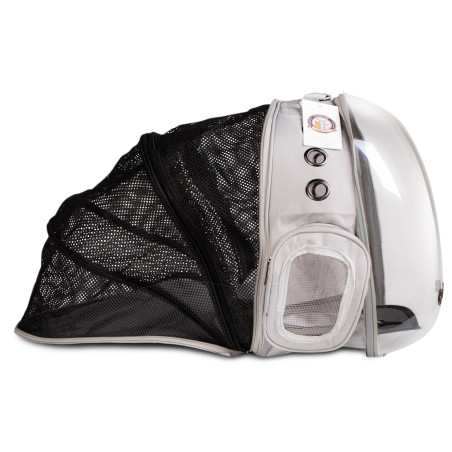 Furrever Friends CatVision Tent Grey - Bezpieczny plecak-transporter dla kota i psa