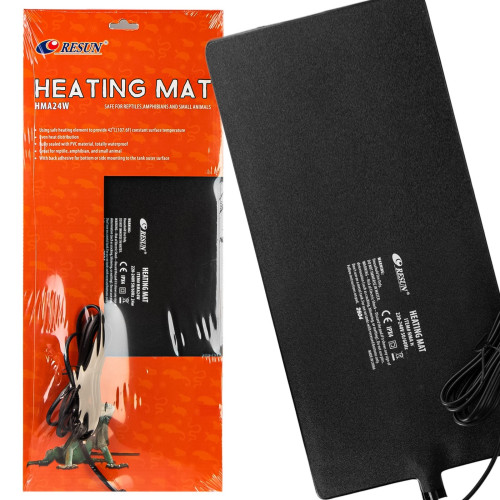 Resun Heating Mat 24W mata grzewcza PVC 20x45cm - Idealna do terrarium
