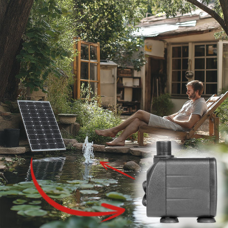 Kruger Meier HydroSpark All Connect pompa wody 1500 l/h 12V i 230V - Idealna do oczka wodnego