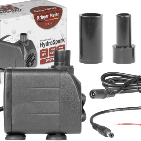 Kruger Meier HydroSpark All Connect pompa wody 1500 l/h 12V i 230V - Idealna do oczka wodnego
