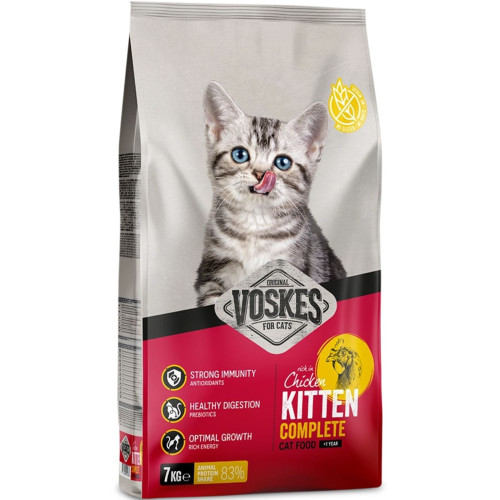 Voskes Kitten Chicken 7kg - Wspiera zdrowy rozwój