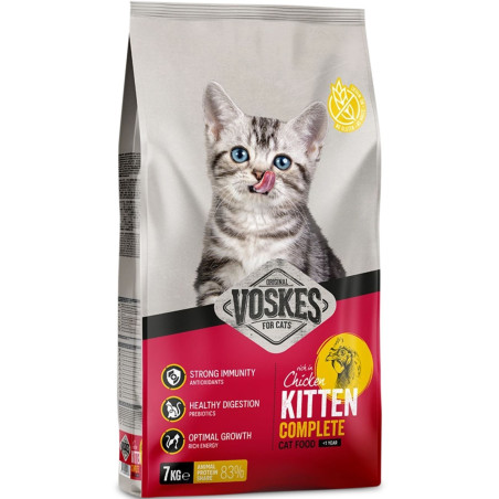 Voskes Kitten Chicken 7kg - Wspiera zdrowy rozwój