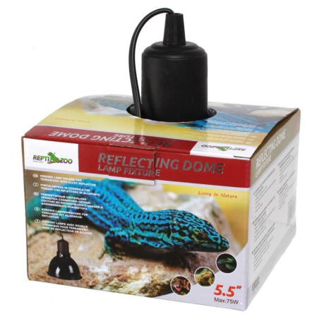Repti-Zoo Oprawka z kloszem na żarówkę 75W - Skuteczne ogrzewanie terrarium dla gadów