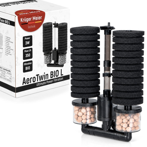 Filtr wewnętrzny Kruger Meier AeroTwin BIO L - gąbkowy z biofiltracją