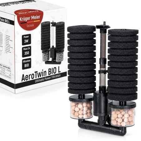Filtr wewnętrzny Kruger Meier AeroTwin BIO L - gąbkowy z biofiltracją