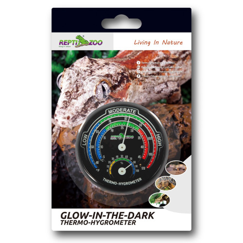 Repti-Zoo Glowing Thermo / Hygrometer - Idealny do terrarium, czytelny nocą