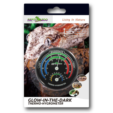 Repti-Zoo Glowing Thermo / Hygrometer - Idealny do terrarium, czytelny nocą